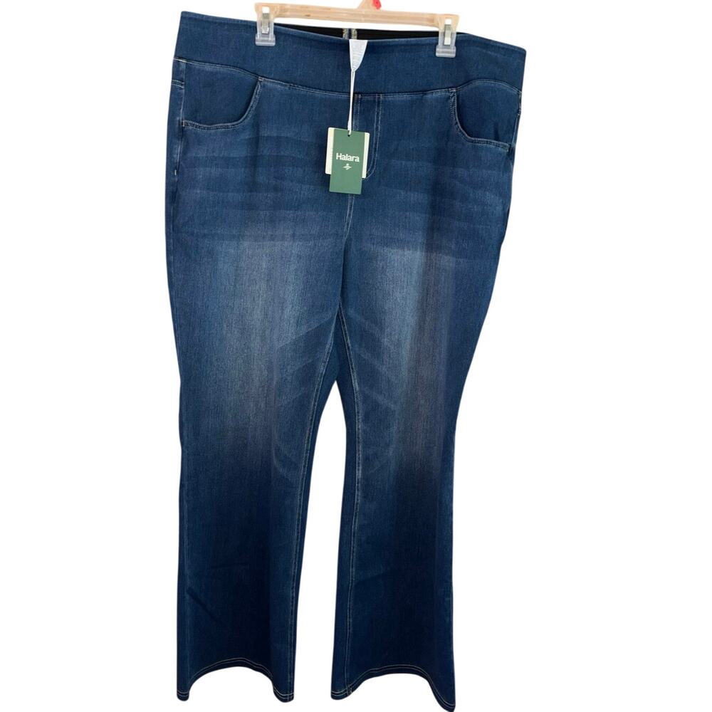Halara Flex™ women’s High Waisted Pockets Washed Casual Bootcut Jeans NWT (2X)